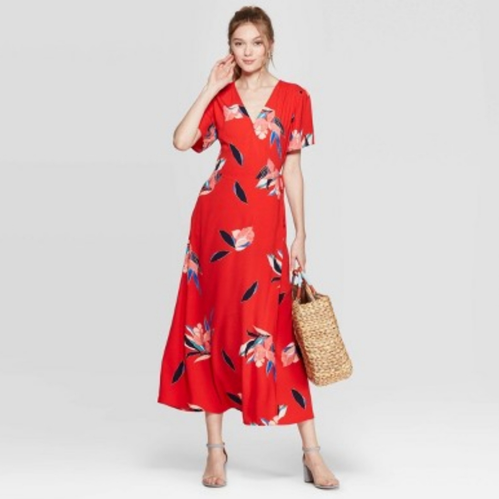 Maxi Floral Wrap Dress